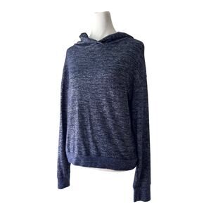 Gap Dark Blue Heather Relaxed Fit Hooded Sweatshirt